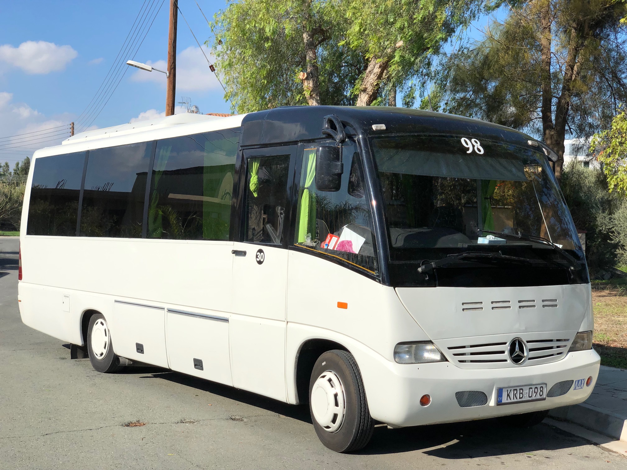 Mercedes Vario 30-seater vehicle for weddings and group transfers in Cyprus